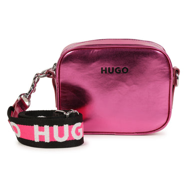 HUGO bolsa para niña rosa metalico, con correa ajustable